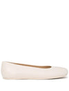 Stitched Out Leather Flats Ivory - MAISON MARGIELA - BALAAN 1