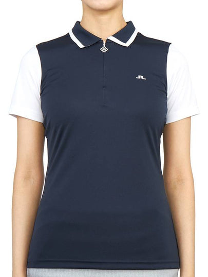 Women's Antonia Golf Polo Shirt Navy - J.LINDEBERG - BALAAN 2