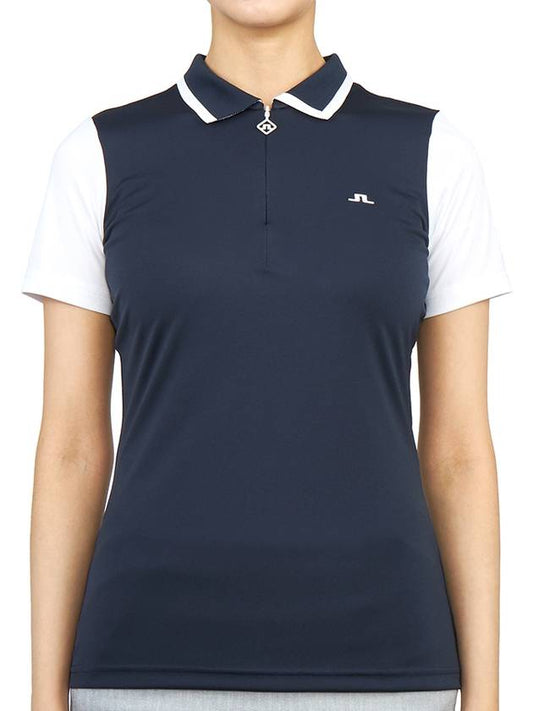 Women's Antonia Golf Polo Shirt Navy - J.LINDEBERG - BALAAN 2