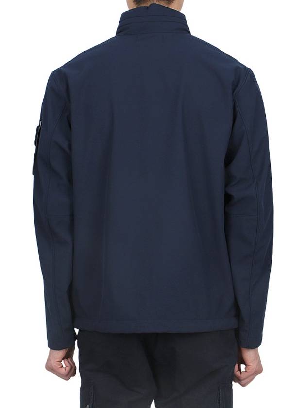 Logo Light Soft Shell Jacket Navy - STONE ISLAND - BALAAN 6