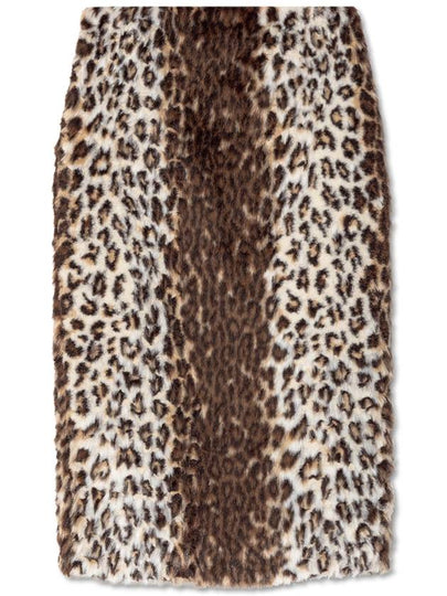 Leopard jacquard pencil skirt brown - ALEXANDER MCQUEEN - BALAAN 2