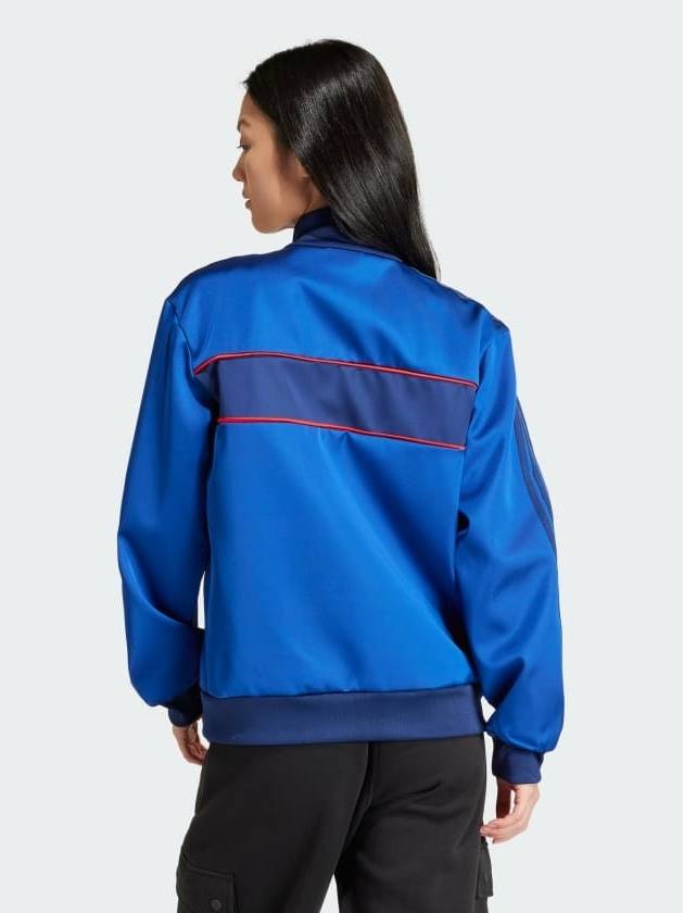 Satin zip up jacket IT9834 royal blue WOMENS JP L XL - ADIDAS - BALAAN 2