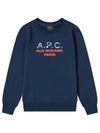 Women's Color Block Logo Sweat Sweatshirt Navy - A.P.C. - BALAAN 2