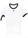 Logo Buckle Short Sleeve T-shirt White - COURREGES - BALAAN 2