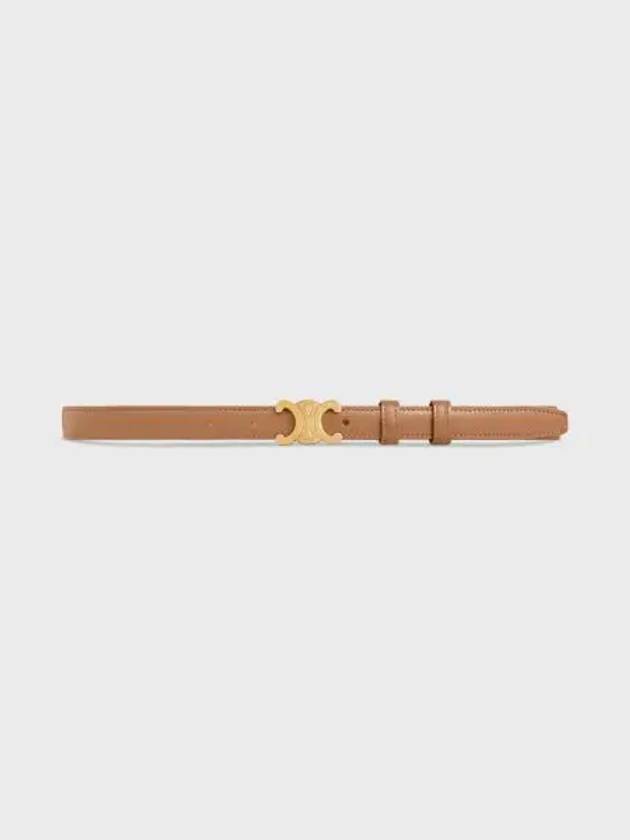 Triomphe Small Taurillon Leather Belt Bronze - CELINE - BALAAN 2