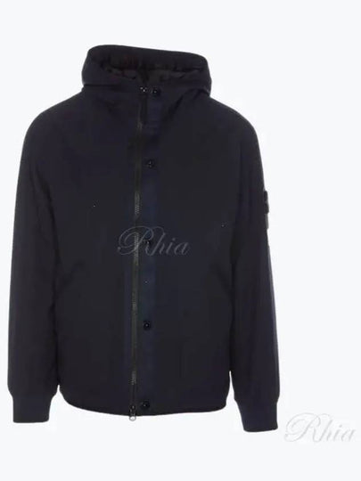 Soft Shell-R E.Dye Pure Insulation Technology Recycled Polyester Primaloft Hooded Jacket Navy - STONE ISLAND - BALAAN 2