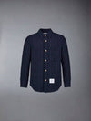 Herringbone Snap Front Shirt Jacket Navy - THOM BROWNE - BALAAN 2