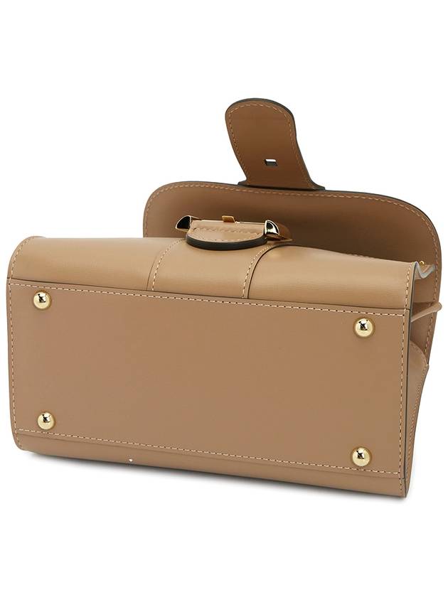 Brillant Mini Box Tote Bag Brown - DELVAUX - BALAAN 6