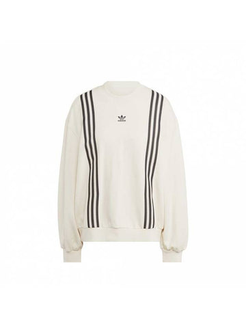 Adicolor 70S 3 Stripe Sweatshirt Beige - ADIDAS - BALAAN 1