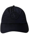 Nylon Metal 6 Panel Ball Cap Navy - STONE ISLAND - BALAAN 1