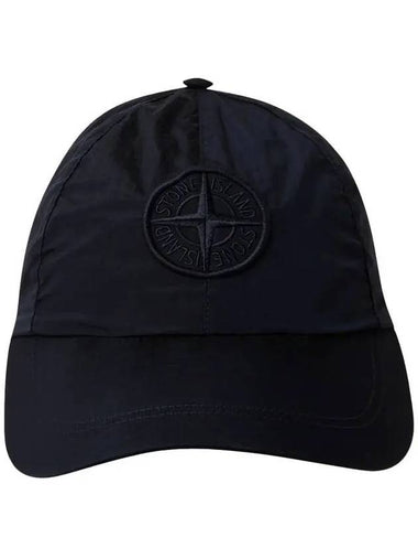 Nylon Metal 6 Panel Ball Cap Navy - STONE ISLAND - BALAAN 1