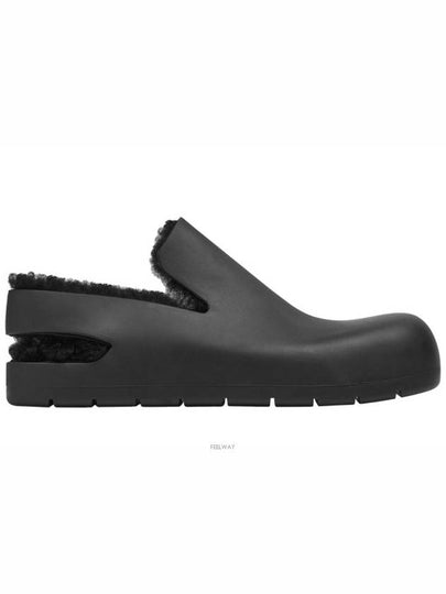 Puddle Shearling Sandals Black - BOTTEGA VENETA - BALAAN 2