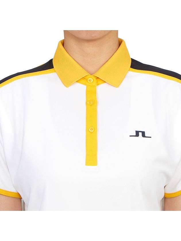 Golf Beatrix Short Sleeve Polo Shirt White - J.LINDEBERG - BALAAN 7