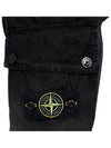 Wappen Patch Old Treatment Slim Fit Cargo Straight Pants Black - STONE ISLAND - BALAAN 6