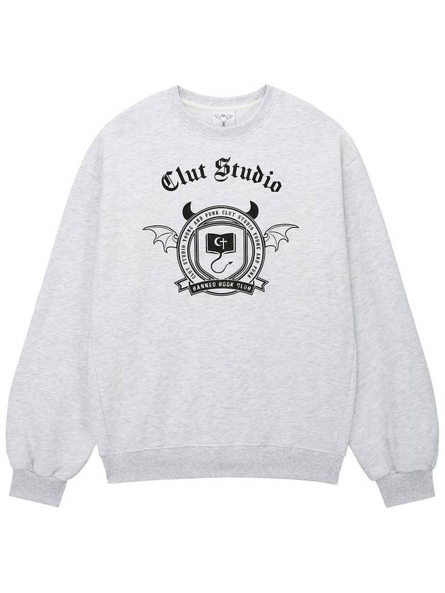 0 7 banned book club sweatshirt LIGHT GRAY - CLUT STUDIO - BALAAN 3