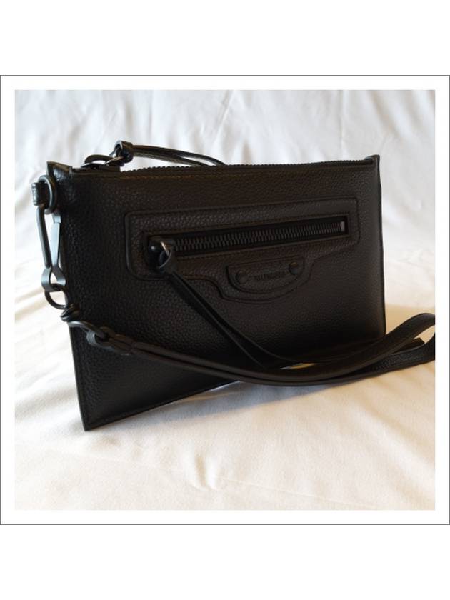 Neo Classic Calfskin Clutch Bag Black - BALENCIAGA - BALAAN 4