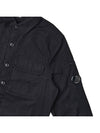 Lens Wappen Ripstop Shirt Zip Up Jacket Black - CP COMPANY - BALAAN 5