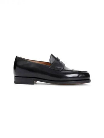 John Lobb Black Leather Penny Loafers - JOHN LOBB - BALAAN 1