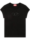 T Angie Peekaboo Logo Short Sleeve T-Shirt Black - DIESEL - BALAAN 2