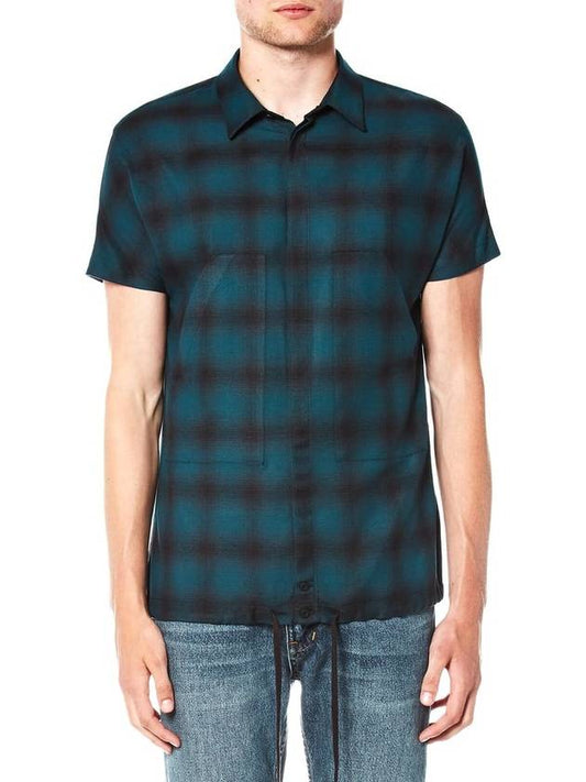 Ombre Plaid Short Sleeve Shirt - HELMUT LANG - BALAAN 1
