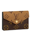 Vendome Monogram Reverse Canvas Card Wallet Brown - LOUIS VUITTON - BALAAN 1