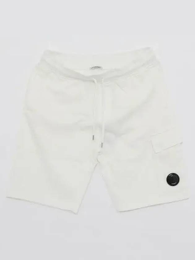 Light Fleece Utility Shorts White - CP COMPANY - BALAAN 2