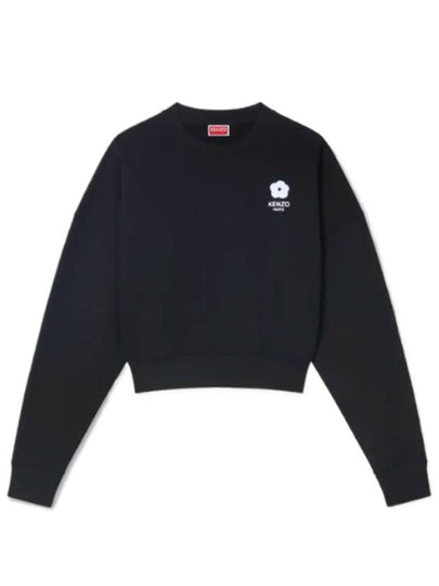 Boke Flower 2.0 Cropped Sweatshirt Black - KENZO - BALAAN 2