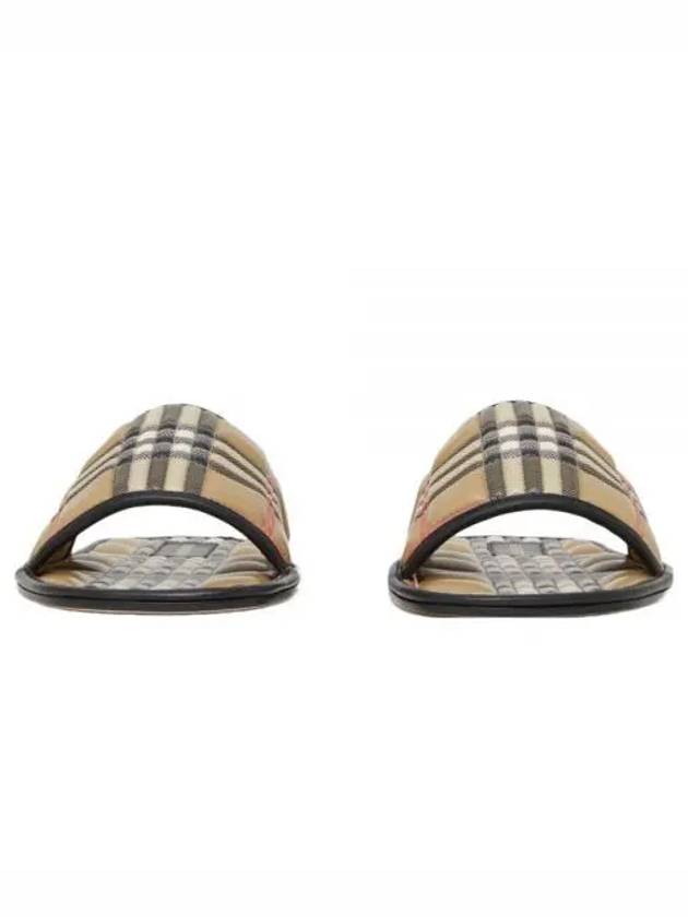 Check Quilted Slippers Beige - BURBERRY - BALAAN 2