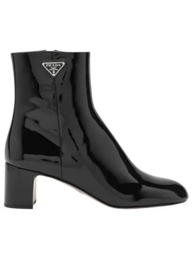 Patent Leather Ankle Boots Black - PRADA - BALAAN 2