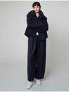 Fake Lambs Fur Jacket Navy - ATHPLATFORM - BALAAN 4