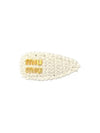 Woven Fabric Hair Clip White - MIU MIU - BALAAN 3