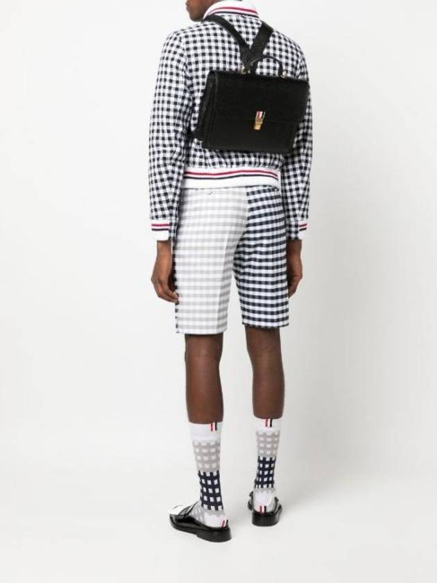 Pebble Grain Leather Tote Bag Black - THOM BROWNE - BALAAN 3