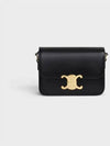 Teen Triomphe Shiny Calfskin Cross Bag Black - CELINE - BALAAN 2