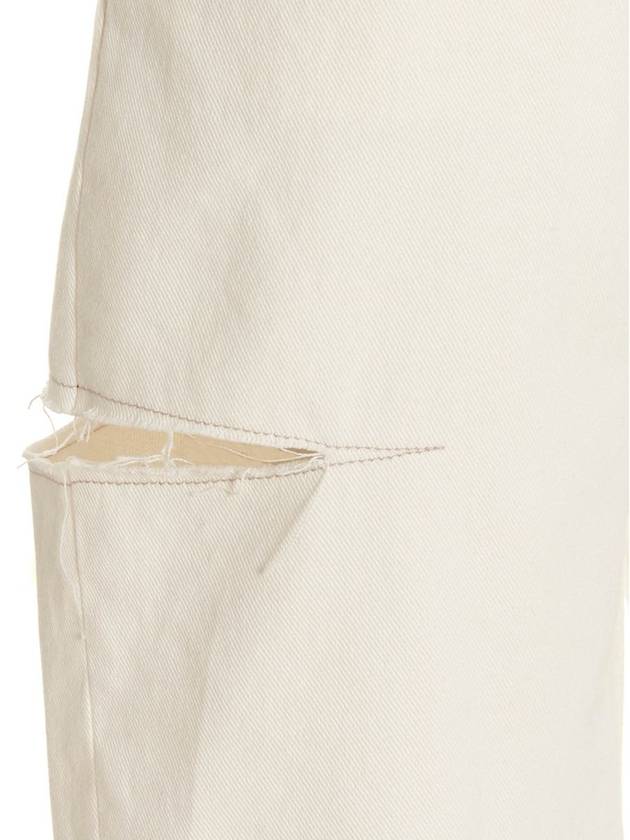 Distressed Denim Jeans White - MAISON MARGIELA - BALAAN 5