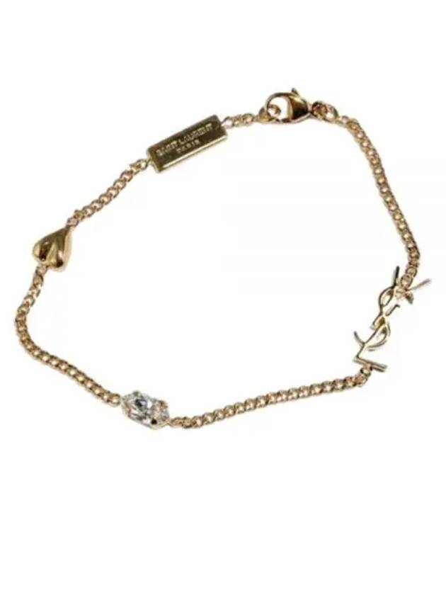 Opyum Heart Chain Bracelet Gold - SAINT LAURENT - BALAAN 2