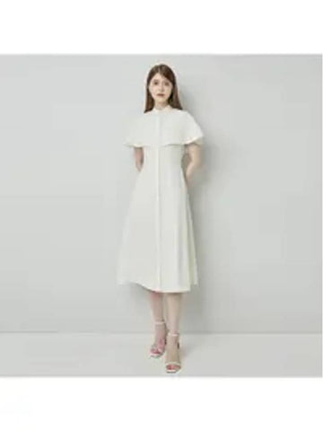 Rayla Cape Dress Ivory - AME - BALAAN 1