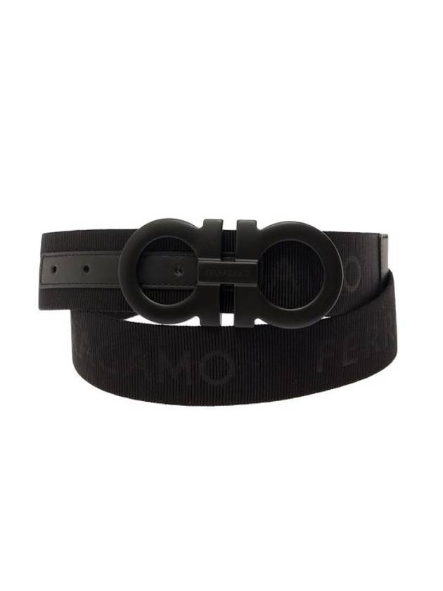 Gancini Fixed Belt Black - SALVATORE FERRAGAMO - BALAAN 1