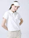 Doyou Know MC Women s Cotton Span Pique Lace Collar Decorated White Short Sleeve T Shirt DO3242TS005 - DOYOUKNOWMC GOLF WEAR - BALAAN 3