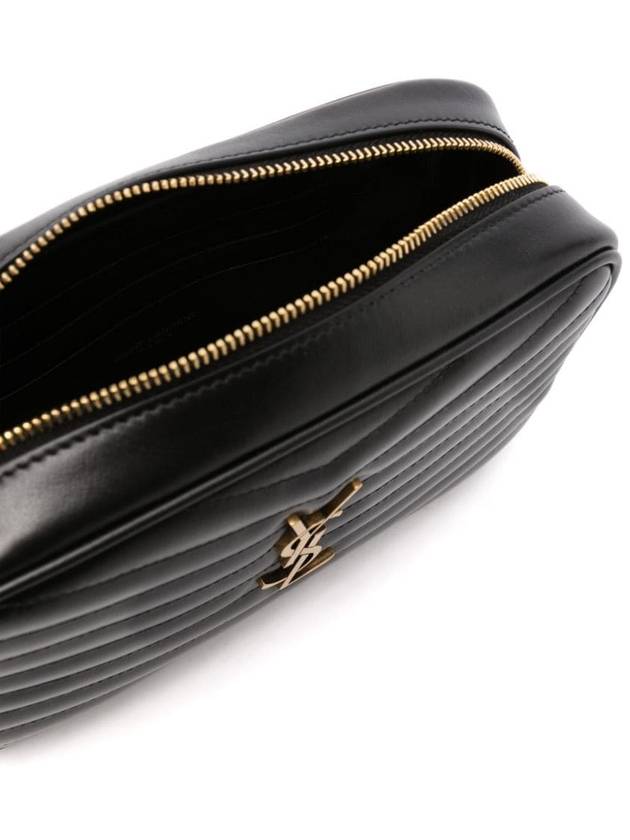 Lou Small Leather Cross Bag Black - SAINT LAURENT - BALAAN 3