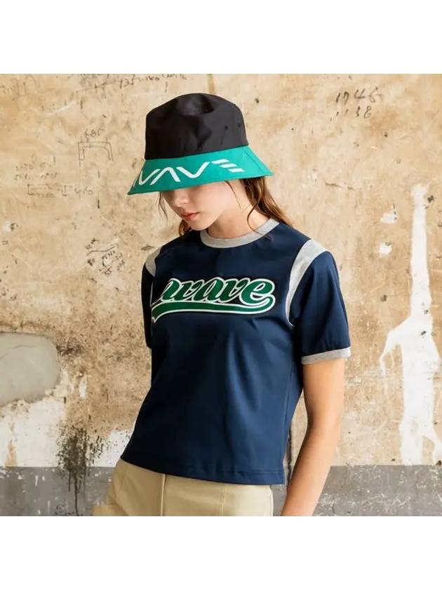 Golf tennis big logo color combination short sleeve t-shirt navy - AVAVE - BALAAN 2