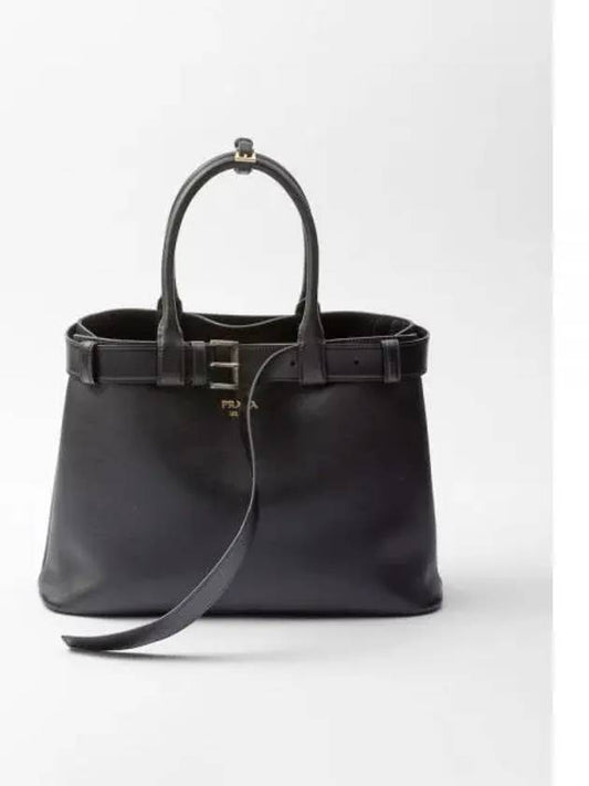 Buckle Large Tote Bag Black - PRADA - BALAAN 2