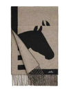 Casaque Love Story Cashmere Muffler Black Beige - HERMES - BALAAN 2