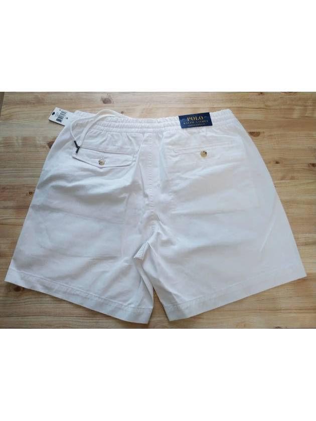 Men's Embroidered Pony Prepster Shorts White - POLO RALPH LAUREN - BALAAN 8