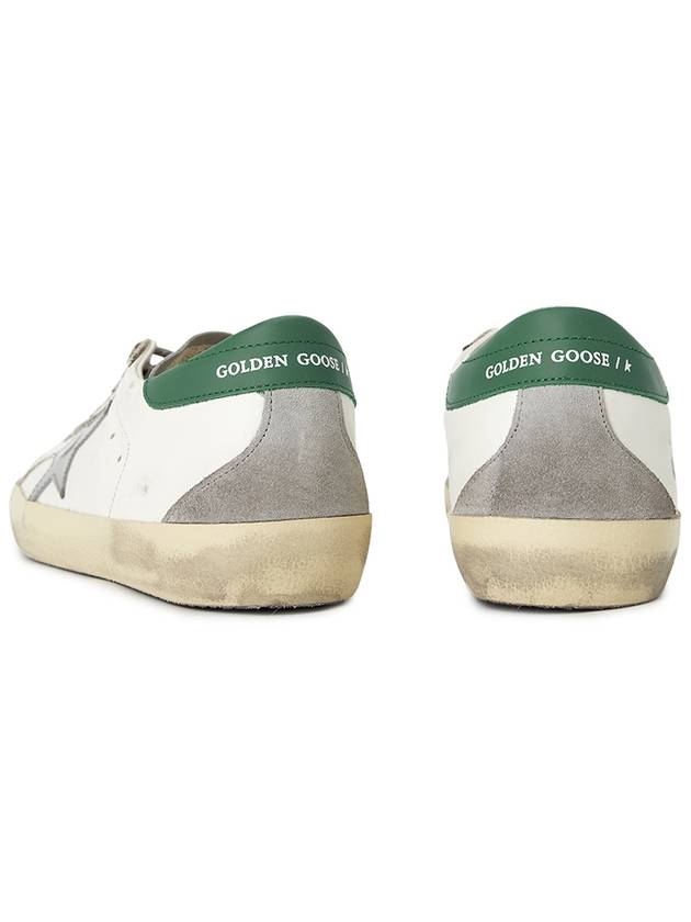 Superstar Green Heel Tab Leather Sneakers White - GOLDEN GOOSE - BALAAN 8