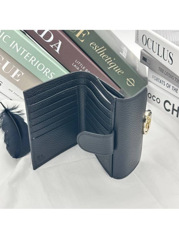 GG Interlocking Half Wallet Black - GUCCI - BALAAN 5