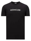 Men s Short Sleeve Logo T Shirt 8C0003489AJS 999 Black - MONCLER - BALAAN 4