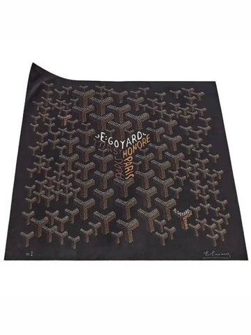 24SS NO1 Chevron Pattern Silk Scarf Black - GOYARD - BALAAN 1