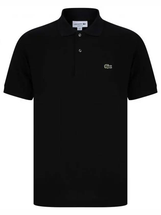 Men's Logo Classic Fit Cotton Short Sleeve Polo Shirt Black - LACOSTE - BALAAN 2