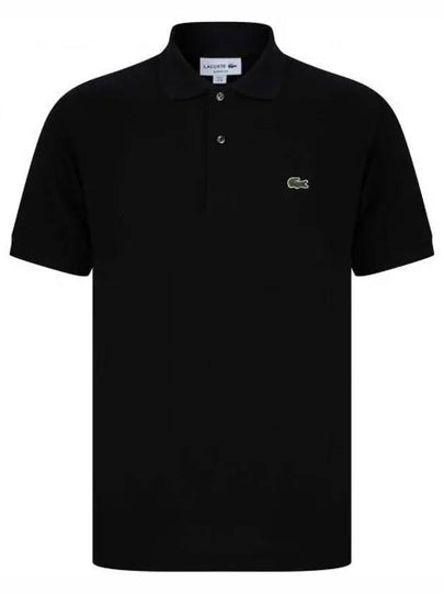 Men's Logo Classic Fit Cotton Short Sleeve Polo Shirt Black - LACOSTE - BALAAN 2