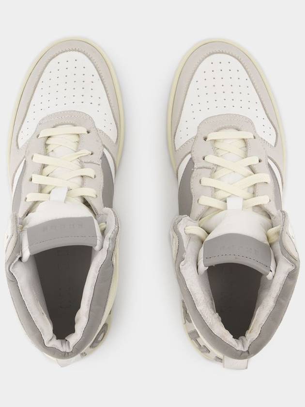 Rhecess Hi Sneakers - Rhude - Leather - White/Grey - RHUDE - BALAAN 4